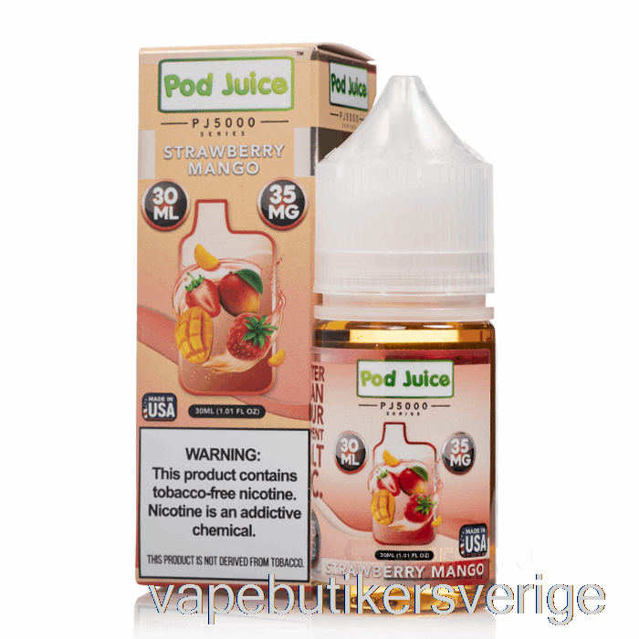 Vape Sverige Jordgubbsmango - Pod Juice Pj5000 - 30ml 35mg